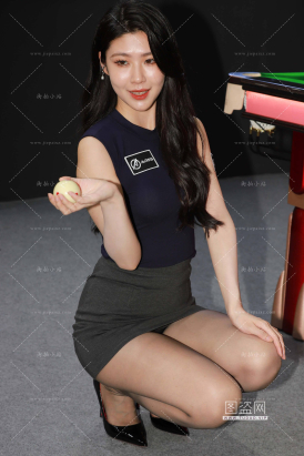 台球展性感黑丝模特 弦子