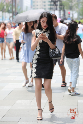 编码2233旗袍短裙美腿凉高韵味御姐