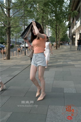 编码0391蓝色短裤美腿凉高